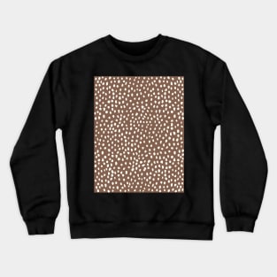 Brown Dalmatian Print Mask Crewneck Sweatshirt